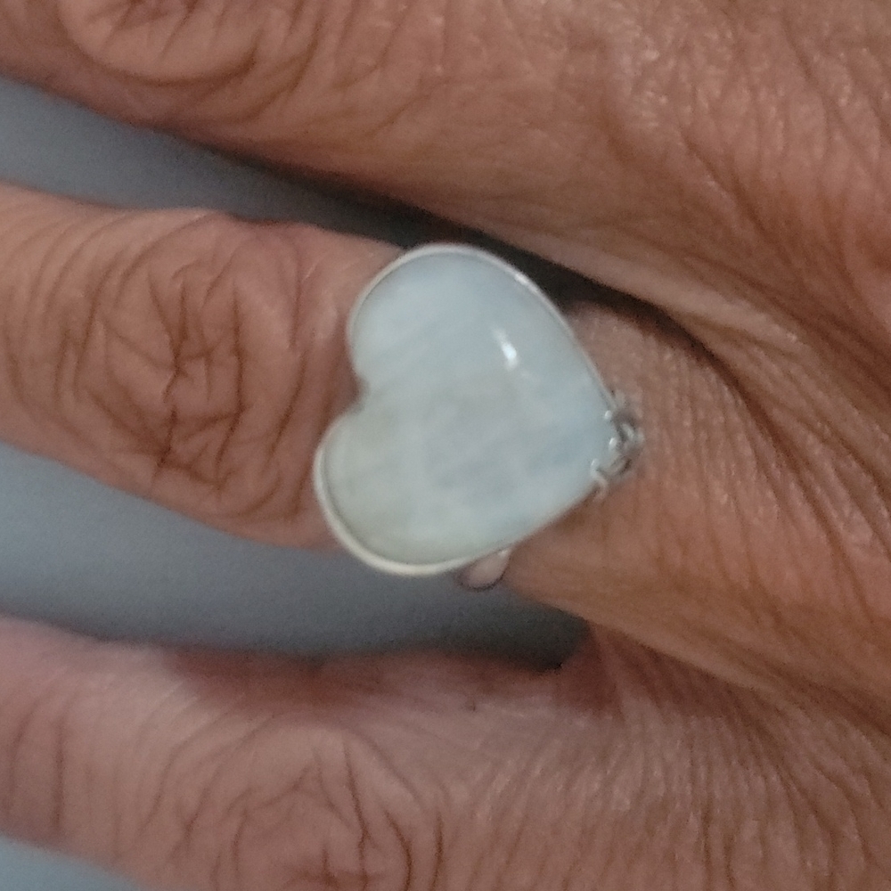 MOONSTONE HEART RING